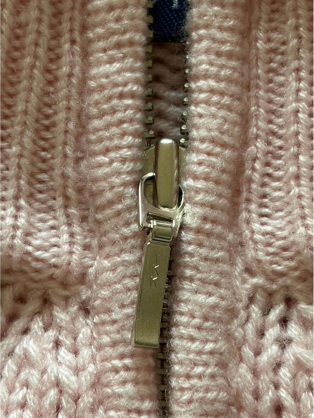 Karen Scott XL VTG Acrylic Knit Cardigan Full Zip Pockets Hong Kong Pink - Picture 5 of 5
